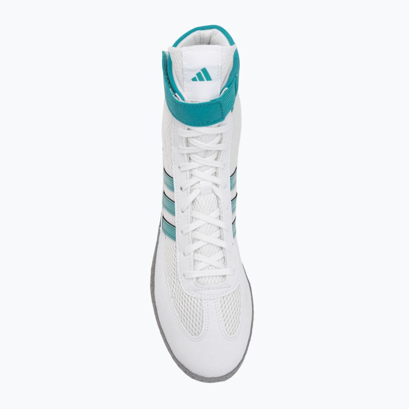 Buty bokserskie adidas Combat Speed.4 footwear white/purple team/grey three 5