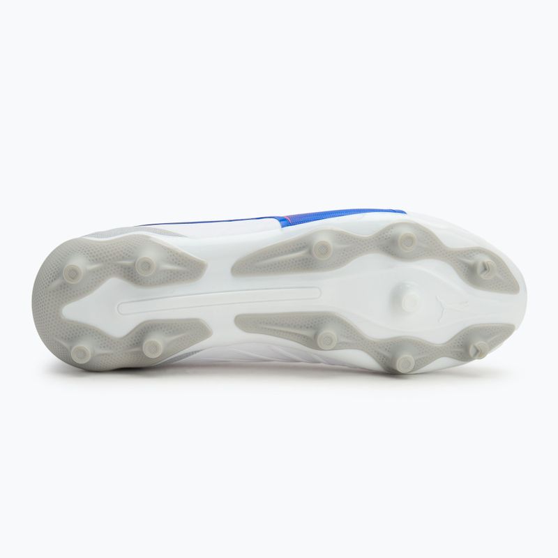 Buty piłkarskie dziecięce PUMA King Match FG/AG Jr puma white/bluemazing/flat light grey/sunset glow 4