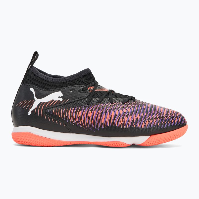 Buty piłkarskie dziecięce PUMA Future 8 Match IT + Mid puma black/ puma white/ glowing red 2