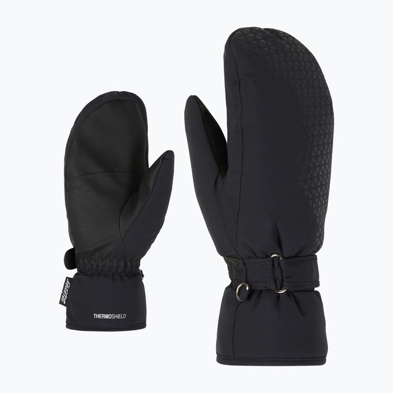 Rękawice narciarskie damskie ZIENER Kisar Aquashield Mitten black 2