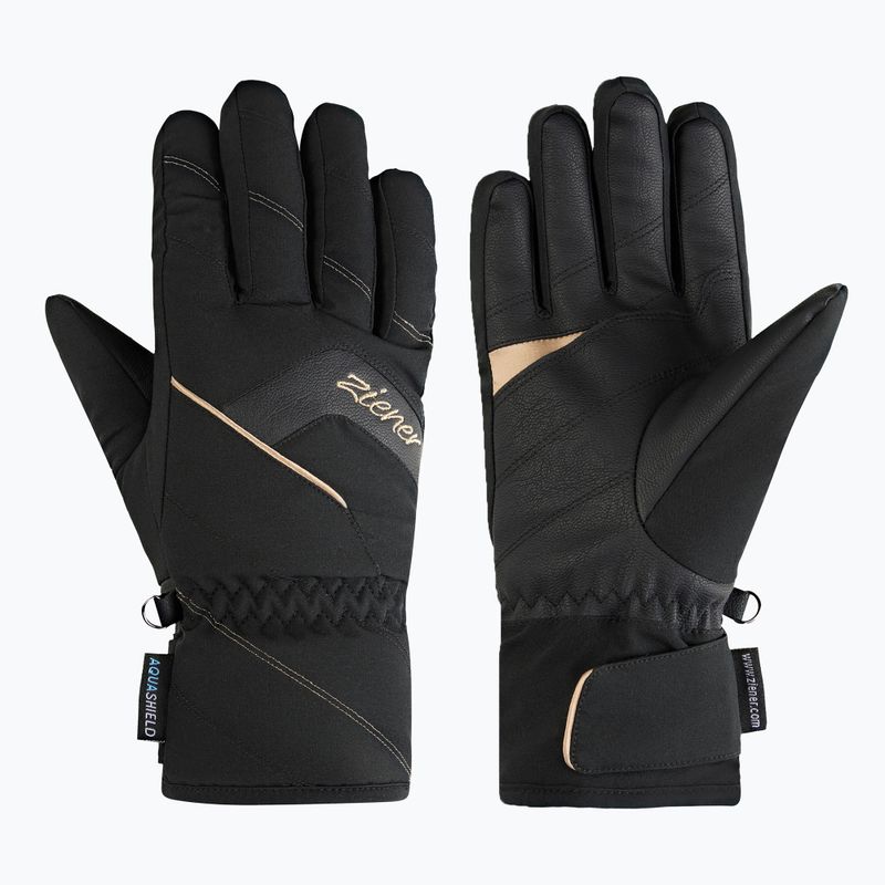 Rękawice narciarskie damskie ZIENER Karion-Z AS black/gold