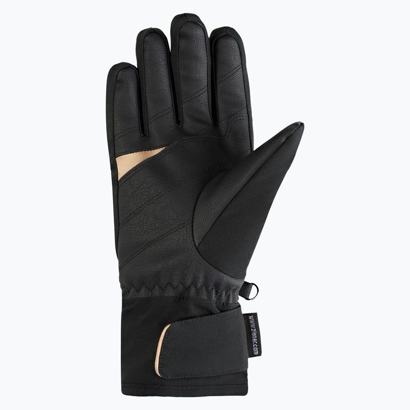 Rękawice narciarskie damskie ZIENER Karion-Z AS black/gold 3