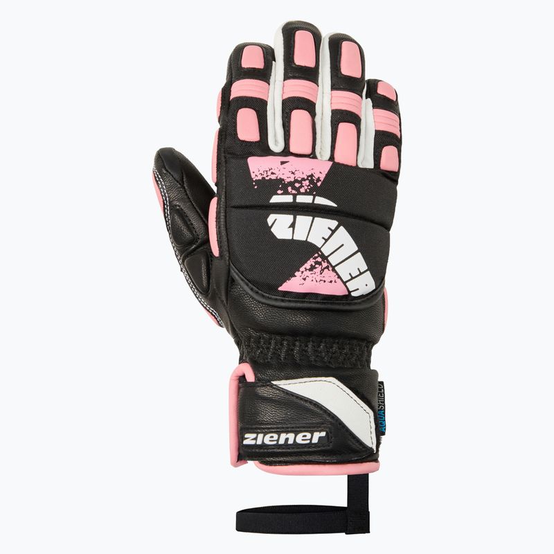 Rękawice narciarskie dziecięce Ziener Lanus-Z AS PR black/pink vanilla 2