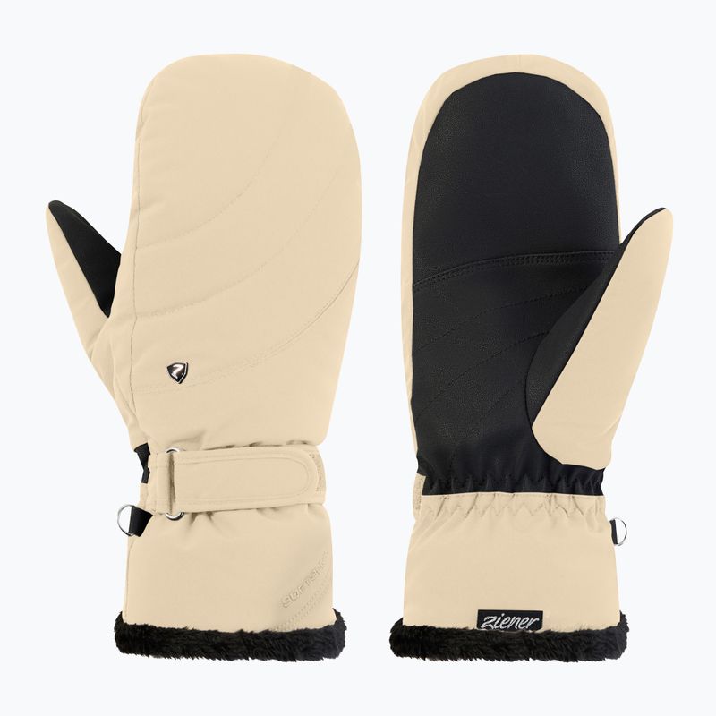 Rękawice narciarskie damskie Ziener Keaki-Z Aquashield PR Mitten Glove soft taupe