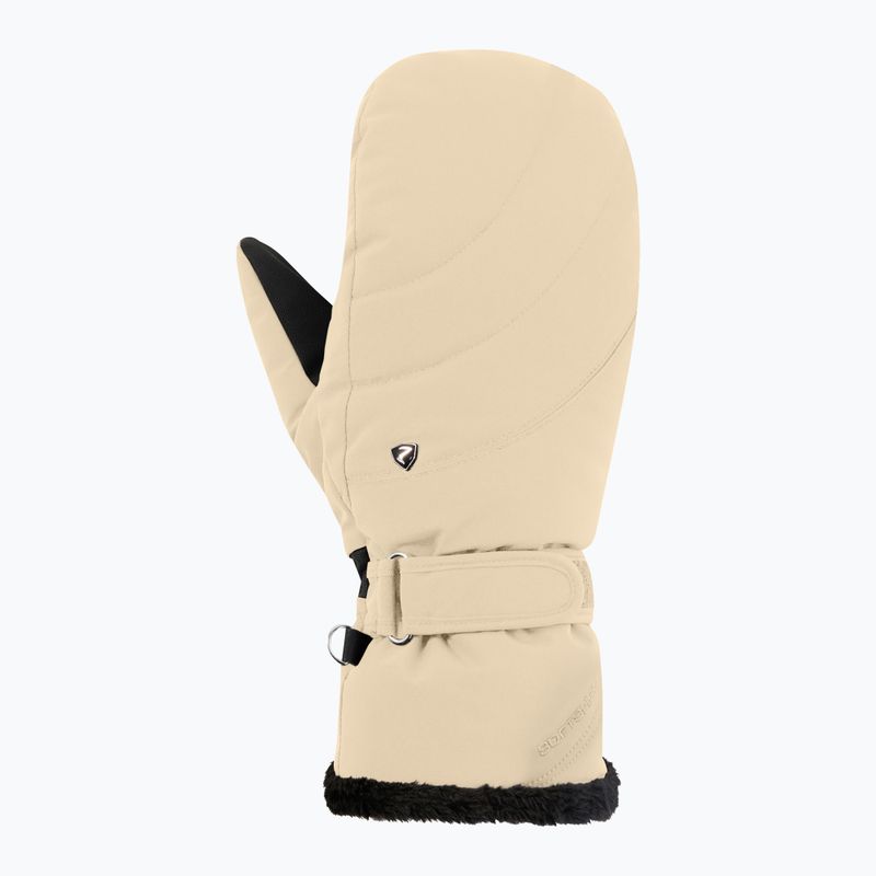 Rękawice narciarskie damskie Ziener Keaki-Z Aquashield PR Mitten Glove soft taupe 2