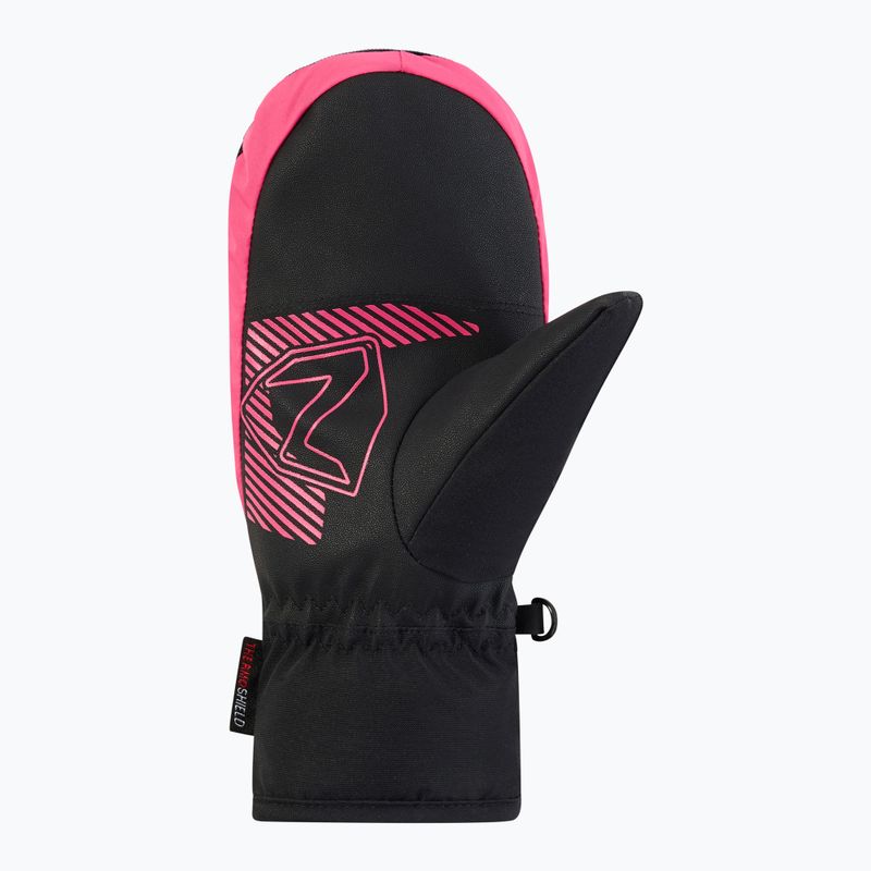 Rękawice narciarskie dziecięce ZIENER Luuki-Z Aquashield black/pop pink 3