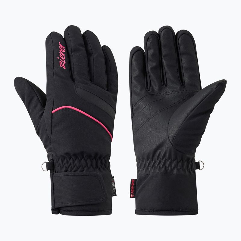 Rękawice narciarskie damskie Ziener Khania-Z PR Glove black/pink lily