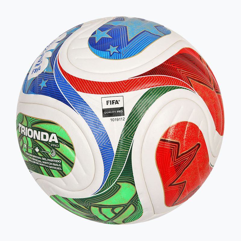 Piłka do piłki nożnej adidas Trionda Pro World Cup white/blue rozmiar 5 3