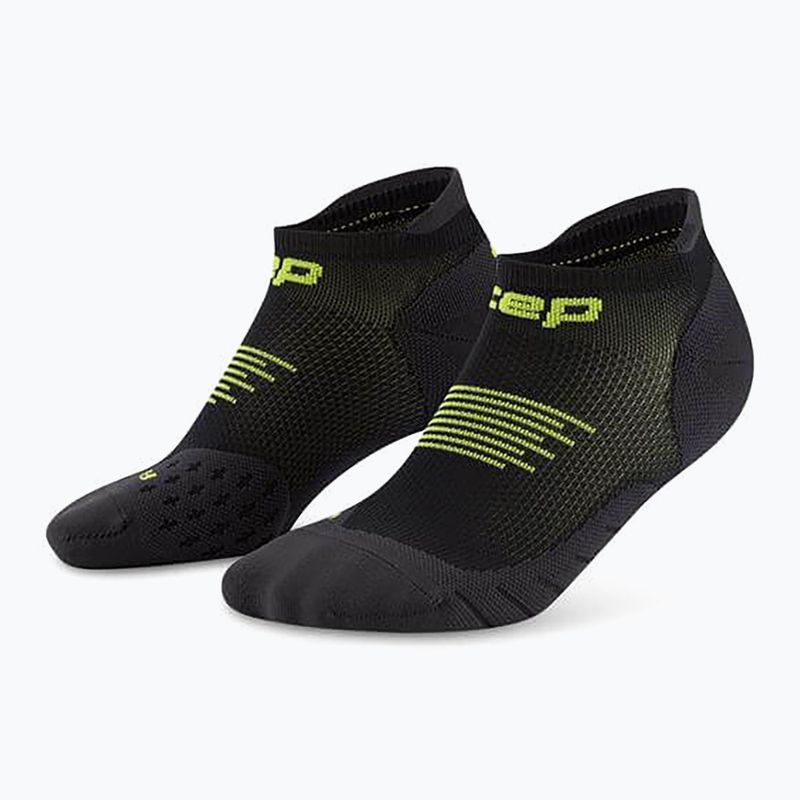 Skarpety kompresyjne męskie CEP Run No Show 5.0 black/lime