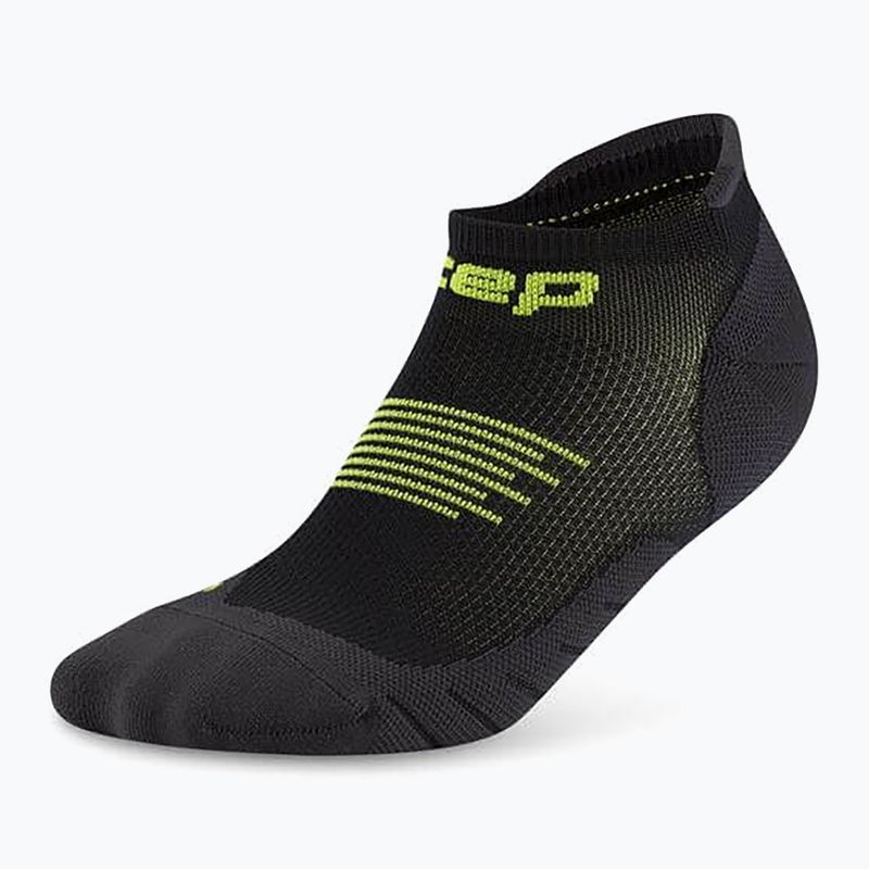 Skarpety kompresyjne męskie CEP Run No Show 5.0 black/lime 2