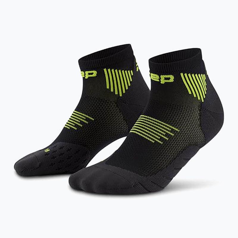 Skarpety kompresyjne męskie CEP Run Low Cut 5.0 black/lime