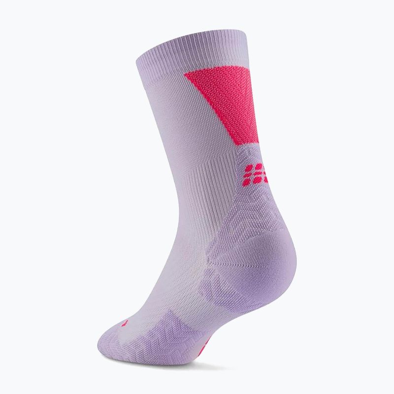 Skarpety kompresyjne męskie CEP Ultralight Mid Cut 4.0 lilac/pink 3