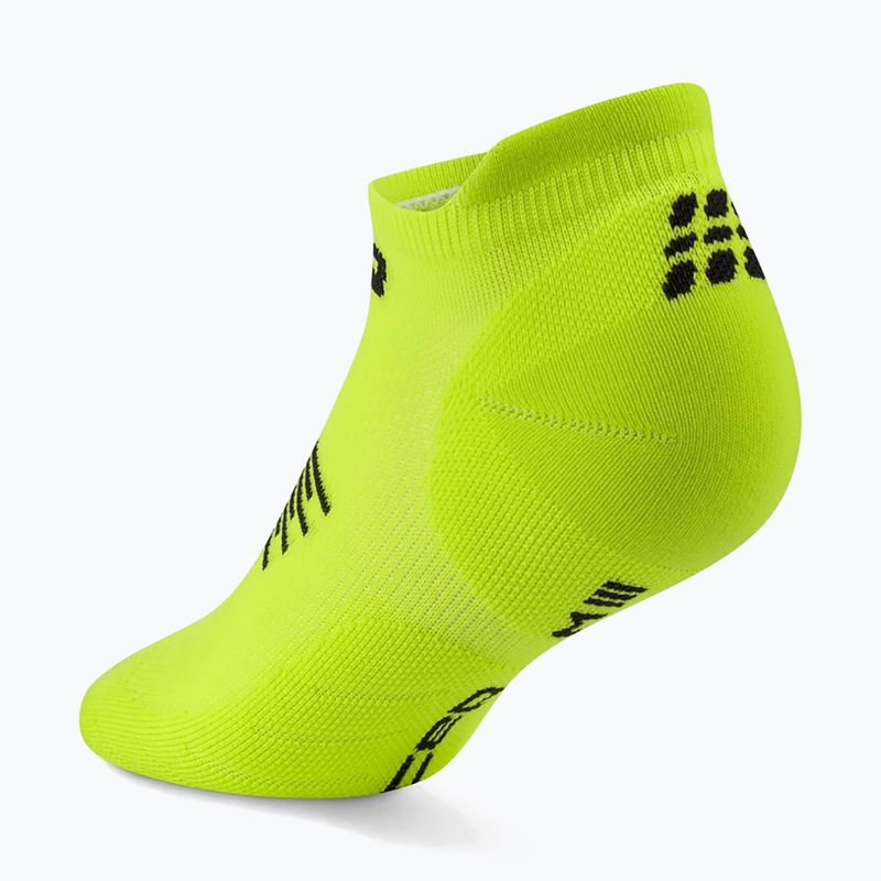 Skarpety kompresyjne damskie CEP Run No Show 5.0 lime/black 3