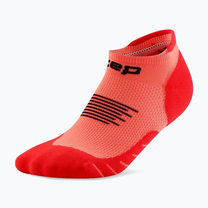 Skarpety kompresyjne damskie CEP Run No Show 5.0 neon coral 2