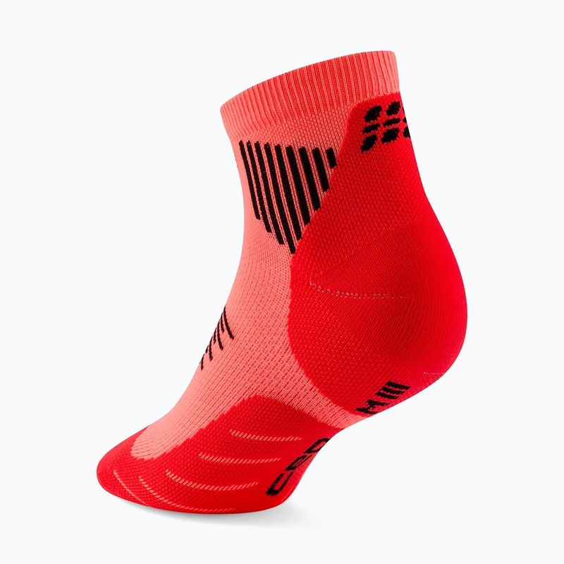 Skarpety kompresyjne damskie CEP Run Low Cut 5.0 neon coral 3