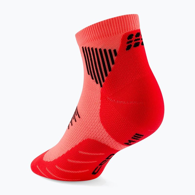 Skarpety kompresyjne męskie CEP Run Low Cut 5.0 neon coral 3