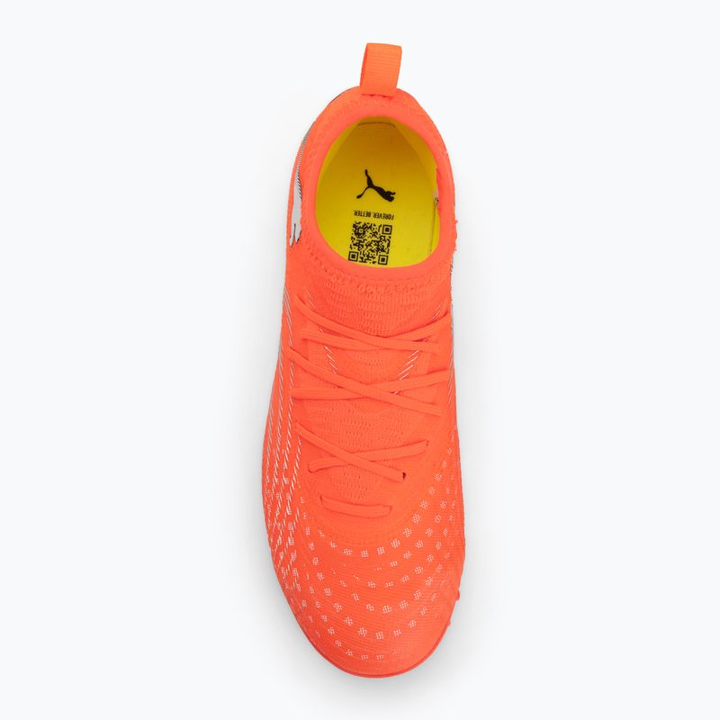 Buty piłkarskie dziecięce PUMA Future 9 Match TT + Mid Jr glowing red/puma white/puma black/puma silver 5