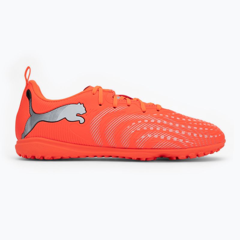 Buty piłkarskie dziecięce PUMA Future 9 Play TT Jr glowing red/puma white/puma black/puma silver 2