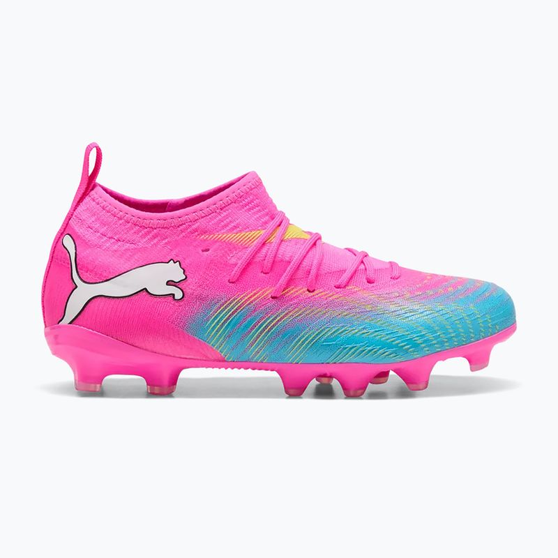 Buty piłkarskie dziecięce PUMA Future 9 Match FG/AG Jr poison pink/puma wht/sun stream/bright aqua/puma blk 8