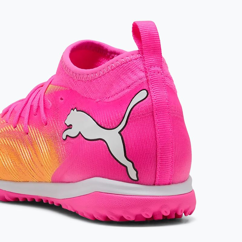 Buty piłkarskie dziecięce PUMA Future 9 Match TT + Mid Jr poison pink/puma wht/sun stream/bright aqua/puma blk 11