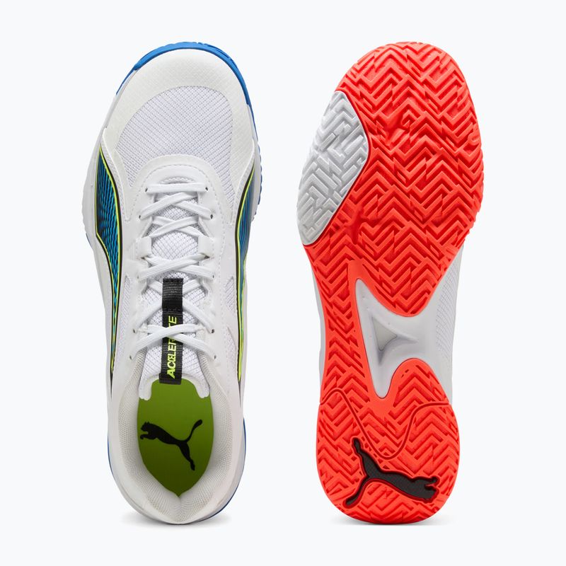 Buty do piłki ręcznej PUMA Accelerate Pro 4 Game On puma white/glowing red/ultra blue 12