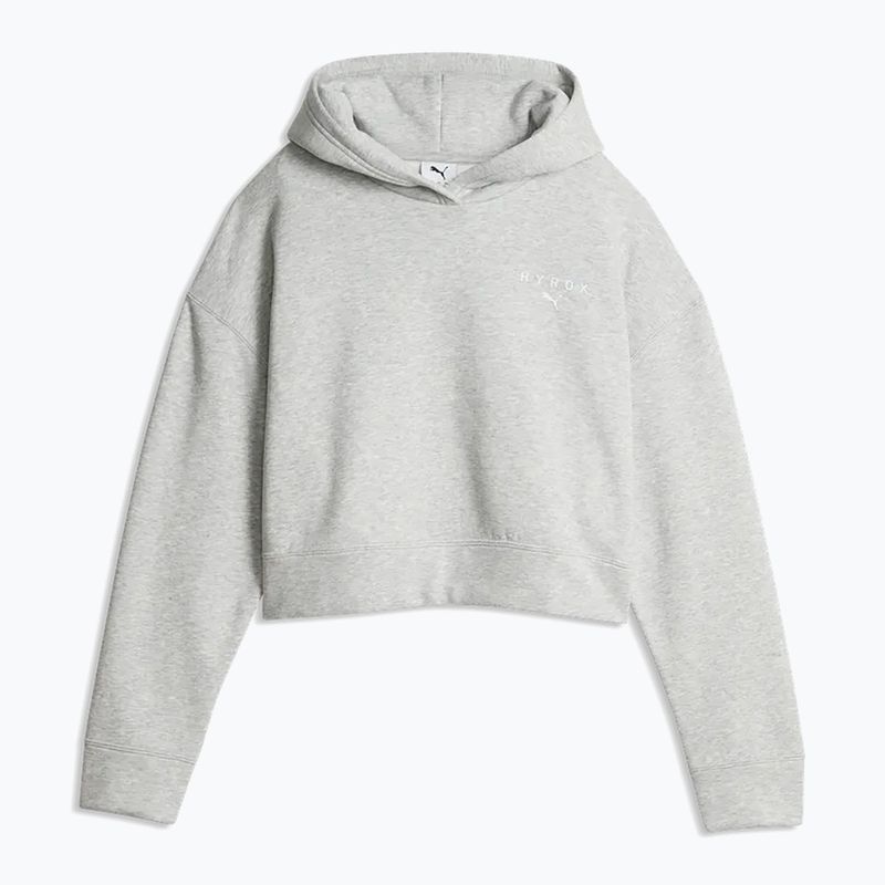 Bluza damska PUMA x HYROX World Cropped Hoodie light grey