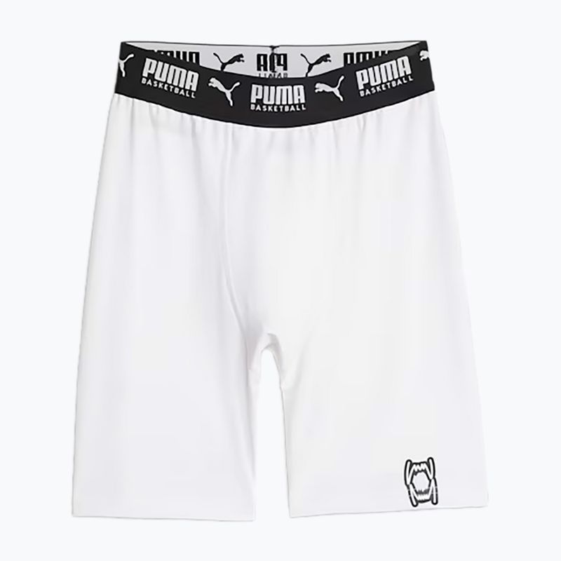 Spodenki koszykarskie męskie PUMA Hoops Team Baselayer puma white