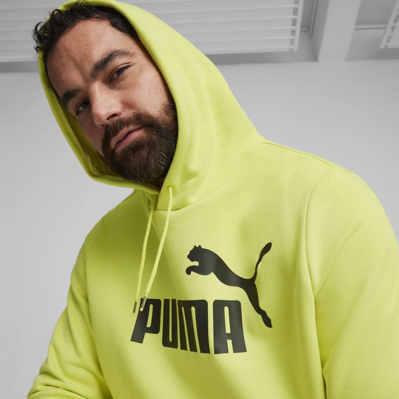 Bluza męska PUMA Essentials Big Logo Hoodie FL lime sheen 5