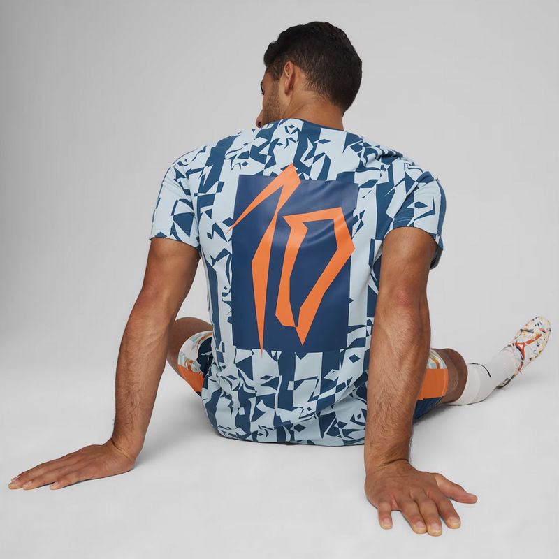 Koszulka piłkarska męska PUMA Neymar Jr Creativity Logo Tee ocean tropic/turquoise surf 6