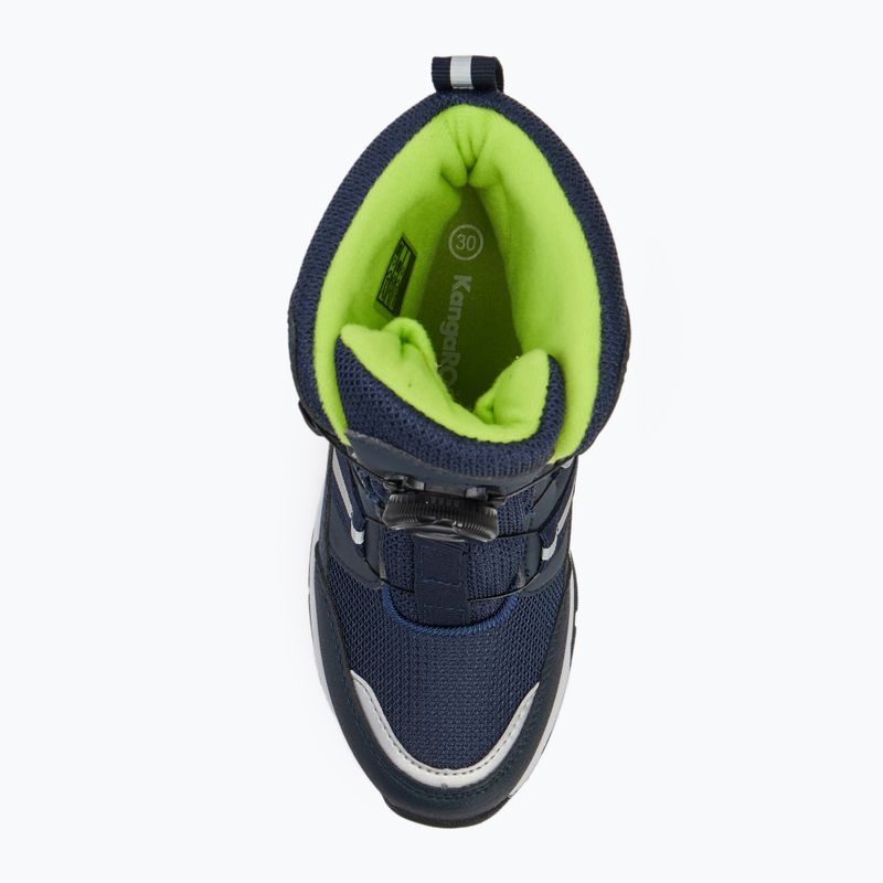 Śniegowce dziecięce KangaROOS K-MJ Hunter RTX FX dark navy/lime 5