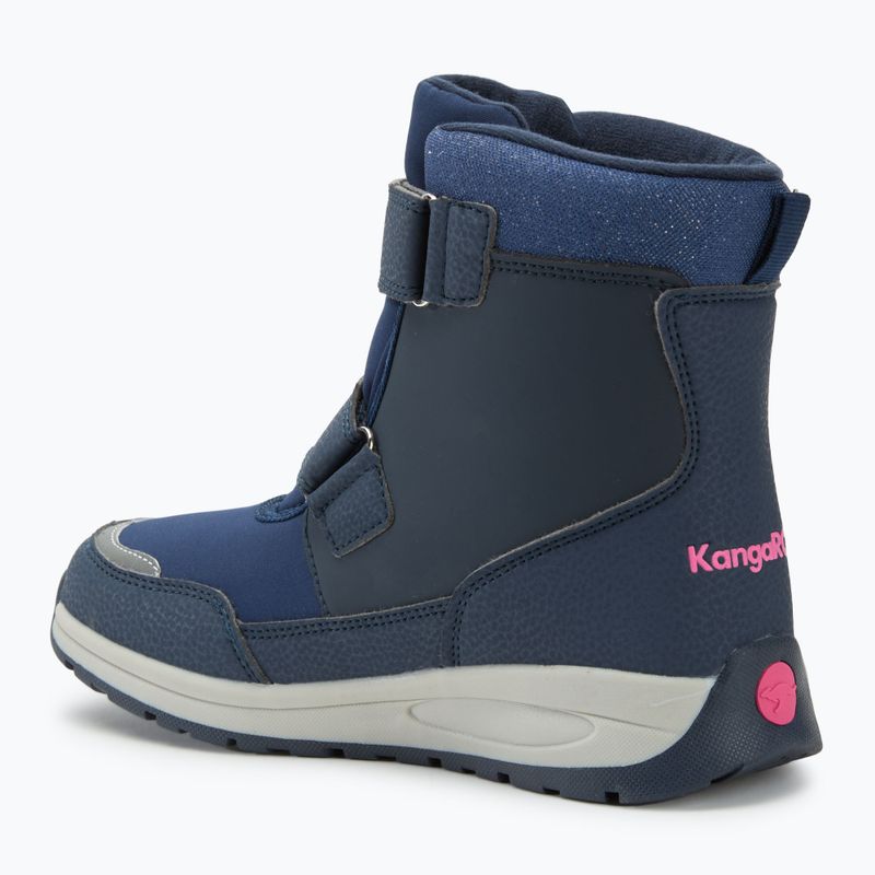 Śniegowce juniorskie KangaROOS K-PE Candela V RTX SL dk navy/daisy pink 3