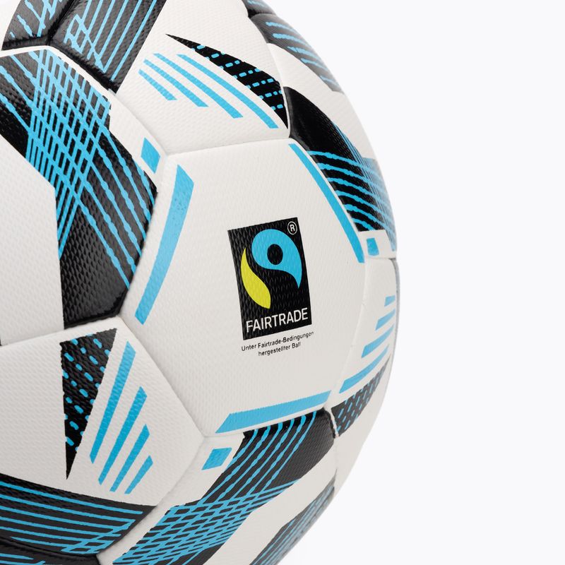 Piłka do piłki nożnej uhlsport Fairtrade Top Training Addglue white/black/fluo blue rozmiar 4 3
