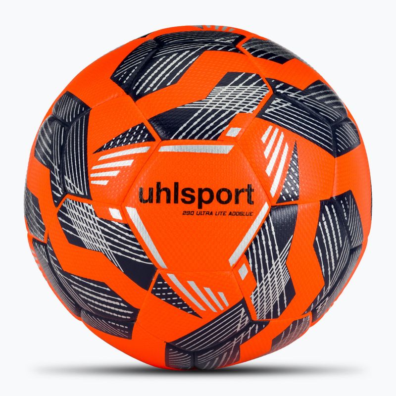 Piłka do piłki nożnej uhlsport 290 Ultra Lite Addglue fluo orange/navy/silver rozmiar 5