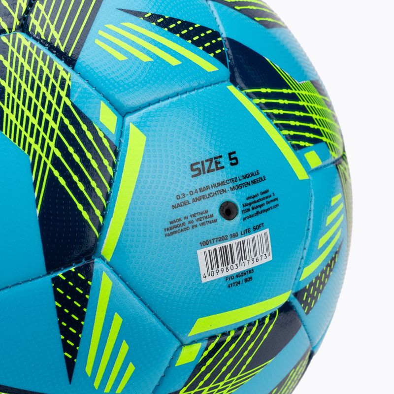 Piłka do piłki nożnej uhlsport Lite Soft 350 light blue/navy/neo yellow rozmiar 5 3