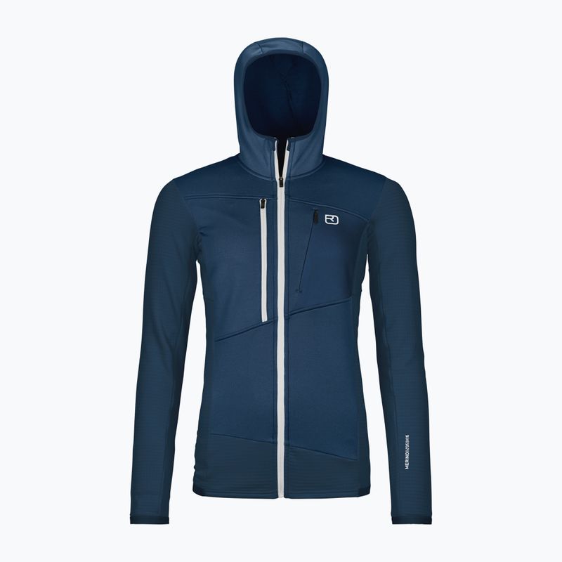 Bluza damska ORTOVOX Fleece Grid Hoody deep ocean 5