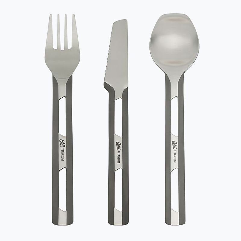 Sztućce Esbit 3-Pcs Titanium Cutlery-Set W/ Silicon Sleeve And Pocket 3