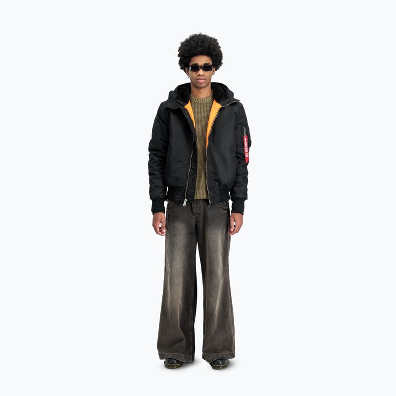 Kurtka męska Alpha Industries MA-1 Hooded Bomber black 2