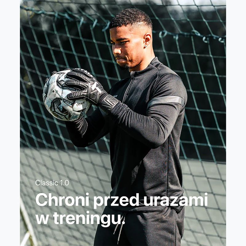 Rękawice bramkarskie T1TAN Classic 1.0 Black-Out FP black 5