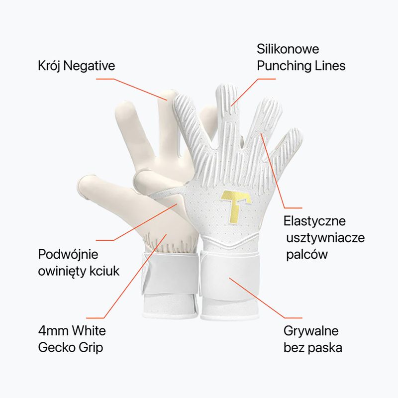Rękawice bramkarskie T1TAN Rebel 2.0 White-Out FP white 3