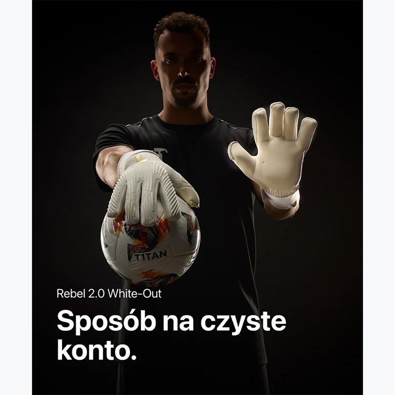 Rękawice bramkarskie T1TAN Rebel 2.0 White-Out FP white 6