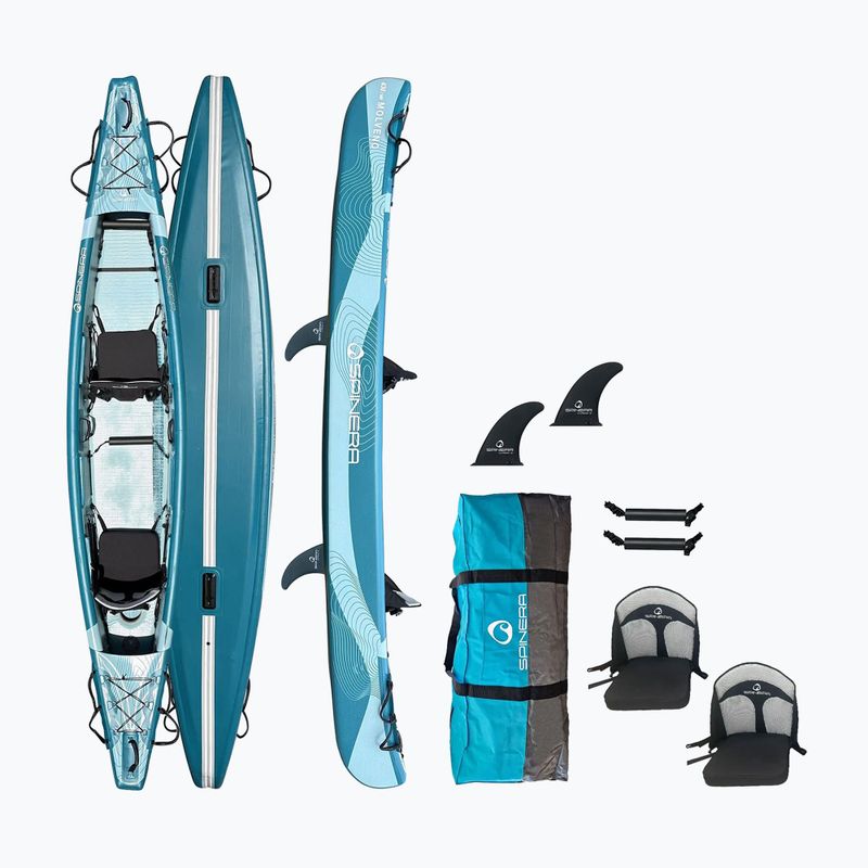 Kajak pompowany 2-osobowy SPINERA Molveno 430 teal/white/grey
