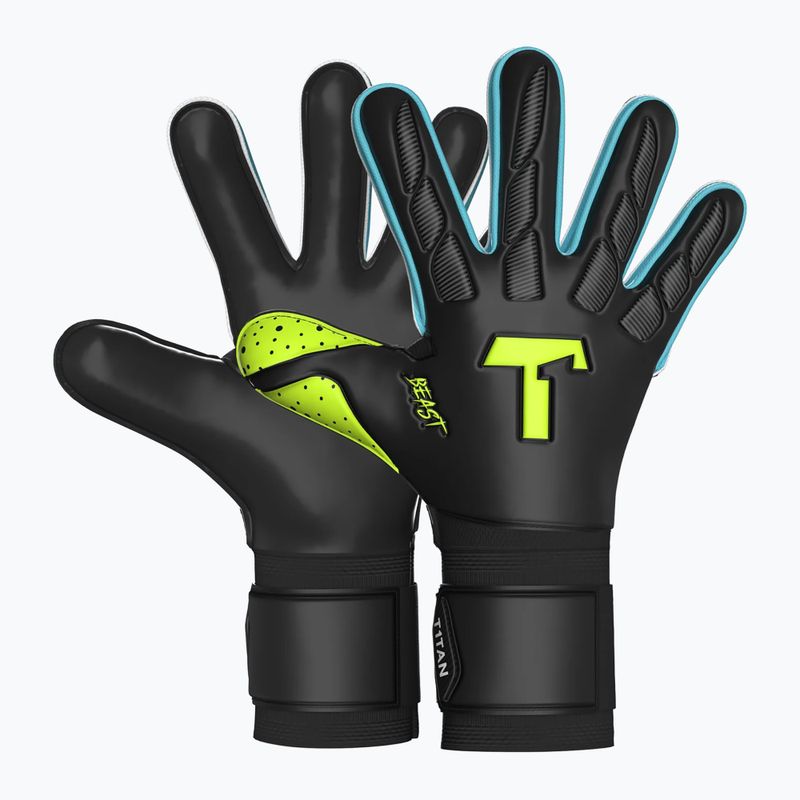Rękawice bramkarskie dziecięce T1TAN Beast 4.0 Jr electric yellow