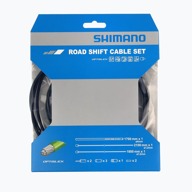 Zestaw linek i pancerzy przerzutki Shimano Y60198010 Optislick black 2