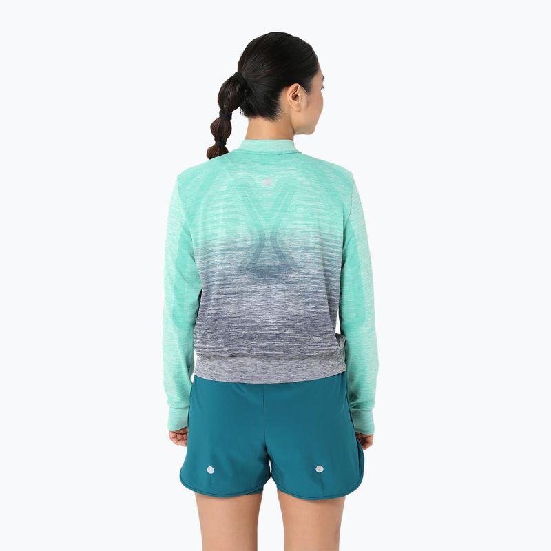 Kurtka do biegania damska ASICS Nagino Run Seamless aurora green/blue expanse 2