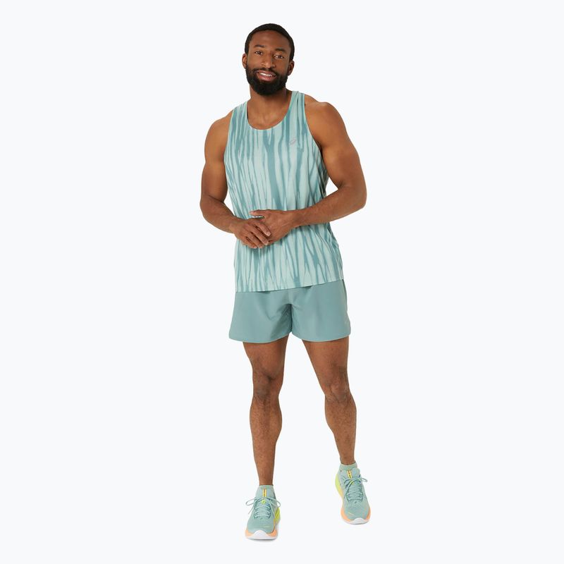 Koszulka do biegania męska ASICS Road All Over Print Singlet light celadon/celadon 2