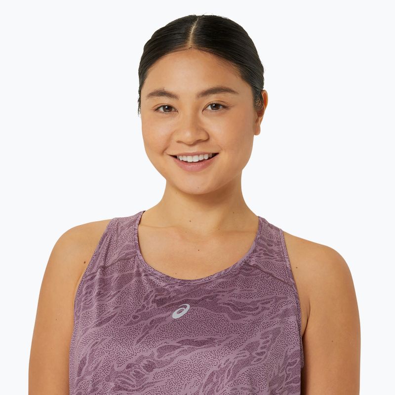 Koszulka do biegania damska ASICS Road All Over Print Tank dusty mauve 4