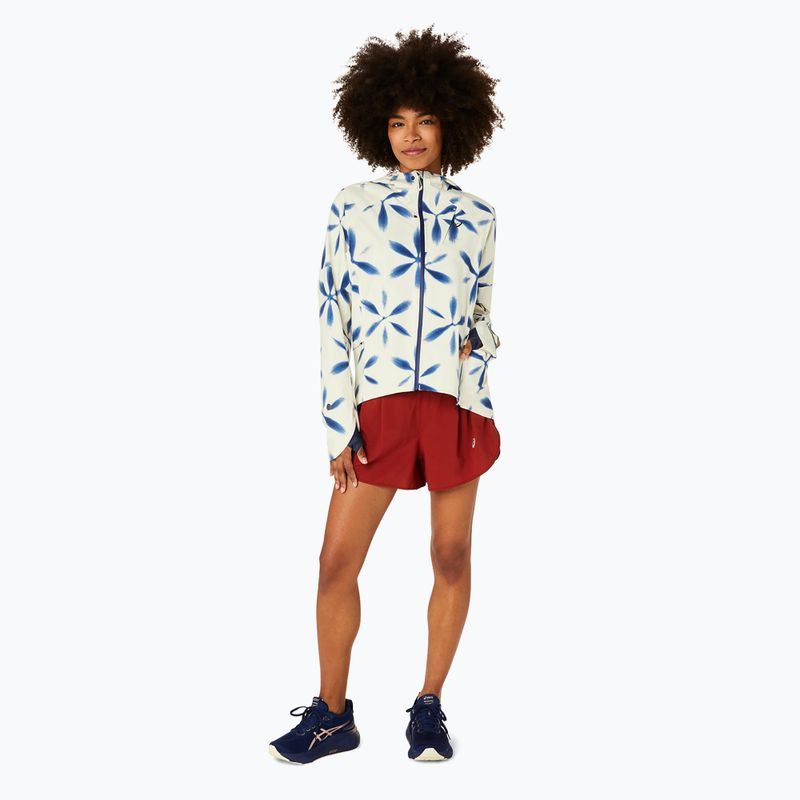 Kurtka do biegania damska ASICS Metarun Shibori Waterproof birch/blue expanse 2