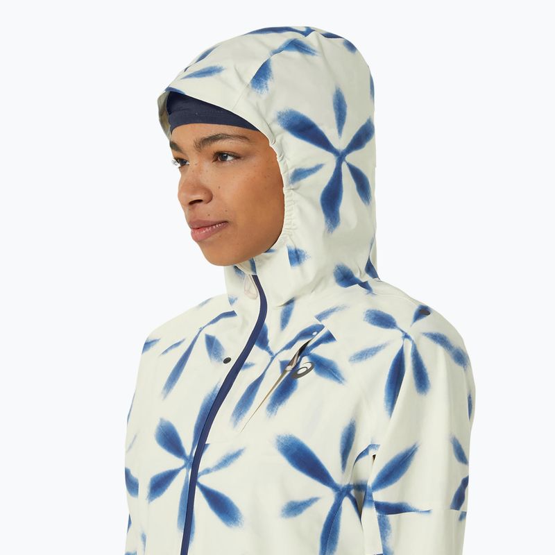Kurtka do biegania damska ASICS Metarun Shibori Waterproof birch/blue expanse 4