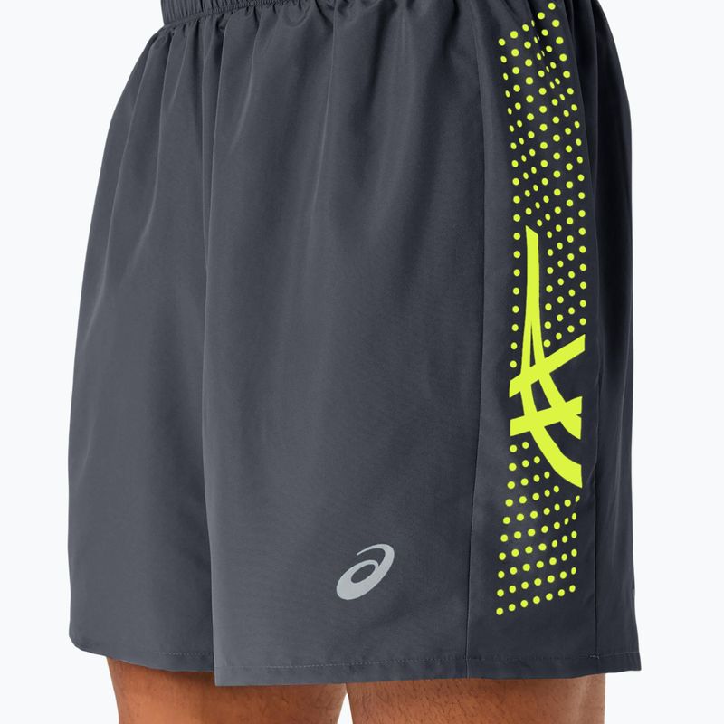 Spodenki do biegania męskie ASICS Icon performance carrier grey/safety yellow 5