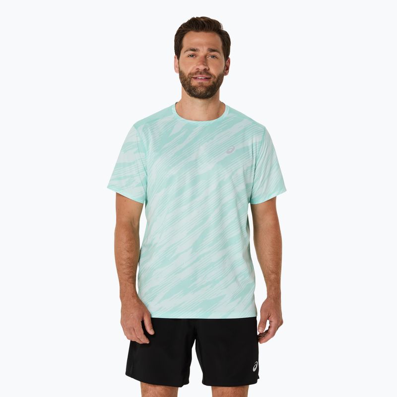 Koszulka do biegania męska ASICS Core All Over Print Top oasis green